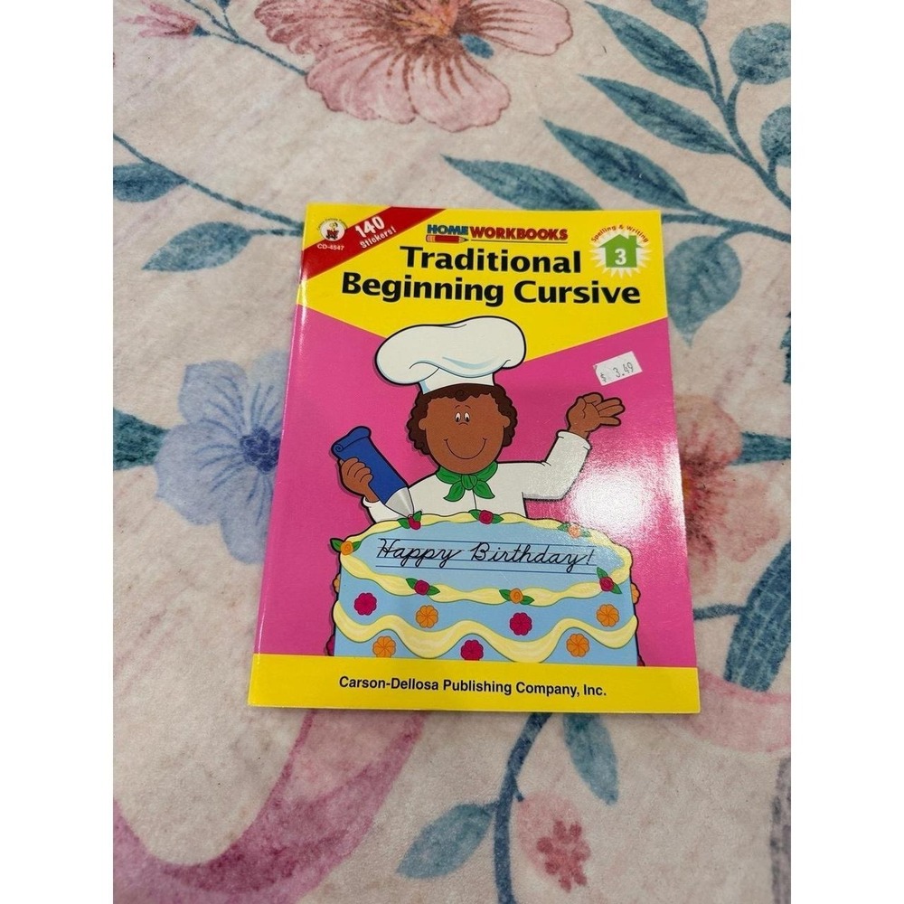 Vintage Carson Dellosa beginning cursive books